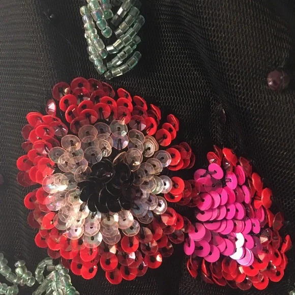 ASOS floral sequin dress size 2 - Picture 7 of 10